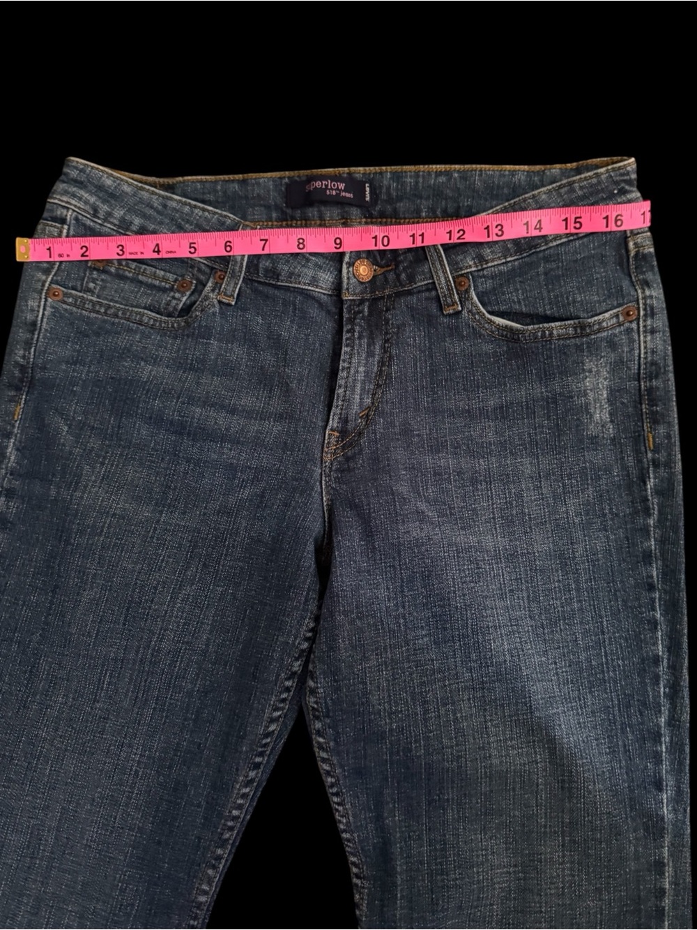 Levi’s 518 Superlow Bootcut Jeans Women’s 11 Medium Wash Stretch Denim - Picture 7 of 9